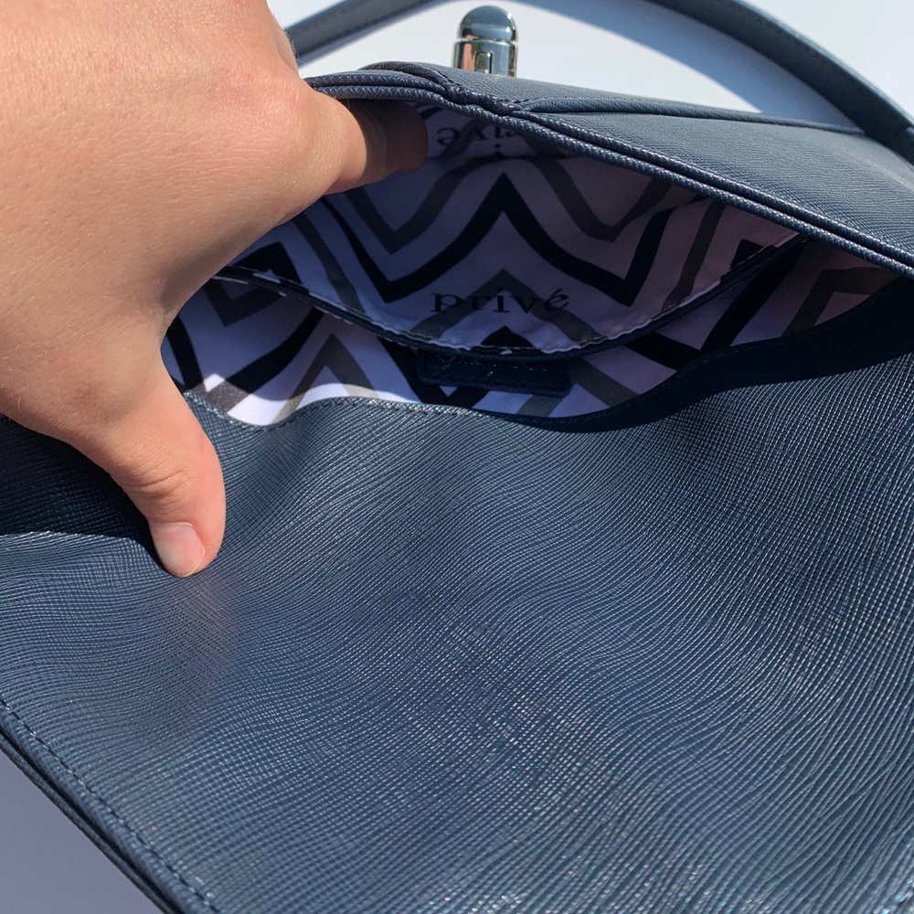 Prive’ By Sorial Gramercy Clutch Handbag Blue - Picture 3 of 3